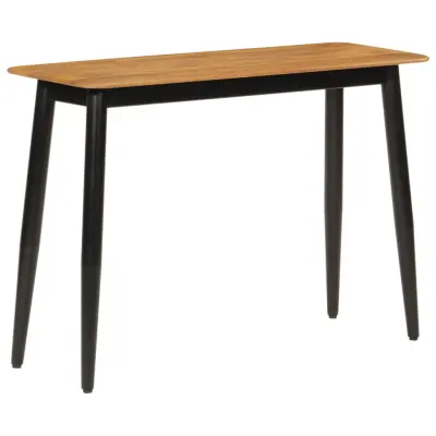 vidaXL Konzolna mizica 110x40x76 cm trden mangov les in železo