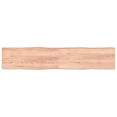vidaXL Mizna plošča sv. rjava 200x40x(2-6)cm obdelana trdna hrastovina