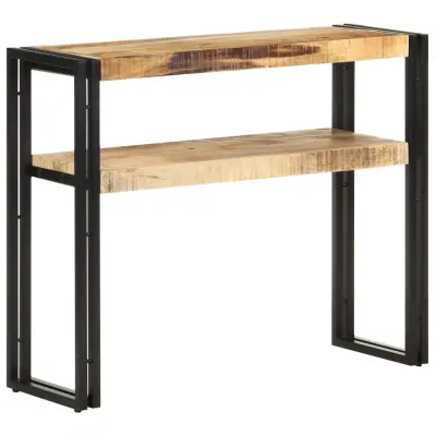 vidaXL Konzolna mizica 90x30x75 cm robusten mangov les