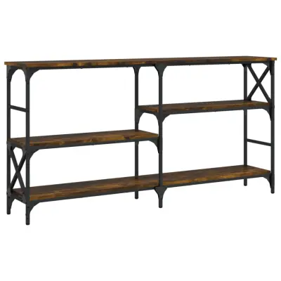 vidaXL Konzolna mizica dimljen hrast 150x29x76,5 cm inženirski les