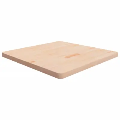 vidaXL Kvadratna mizna plošča 80x80x4 cm neobdelana trdna hrastovina