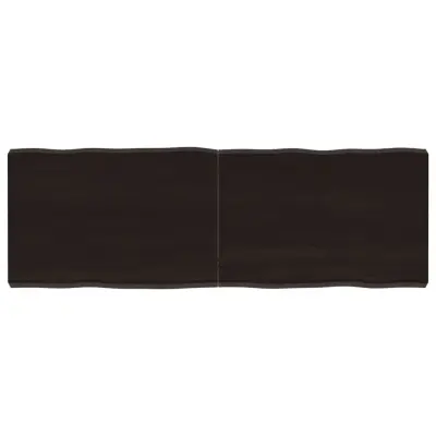 vidaXL Mizna plošča te. rjava 120x40x(2-6)cm obdelana trdna hrastovina
