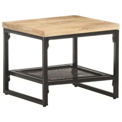 vidaXL Stranska mizica 40x40x35 cm trden mangov les