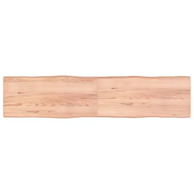 vidaXL Mizna plošča sv. rjava 220x50x(2-4)cm obdelana trdna hrastovina