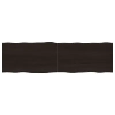 vidaXL Mizna plošča te. rjava 220x60x(2-4)cm obdelana trdna hrastovina