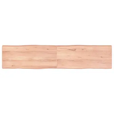 vidaXL Mizna plošča sv. rjava 180x40x(2-6)cm obdelana trdna hrastovina