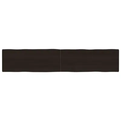vidaXL Mizna plošča te. rjava 200x40x(2-4)cm obdelana trdna hrastovina