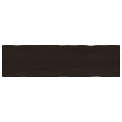 vidaXL Mizna plošča te. rjava 180x50x(2-4)cm obdelana trdna hrastovina
