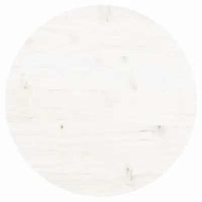 vidaXL Mizna plošča okrogla bela Ø30x3 cm trdna borovina