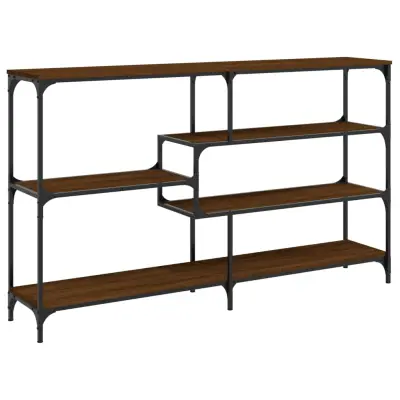 vidaXL Konzolna mizica rjav hrast 160x32x95 cm inženirski les