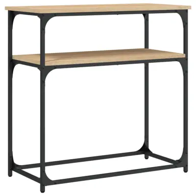 vidaXL Konzolna mizica sonoma hrast 75x35,5x75 cm inženirski les