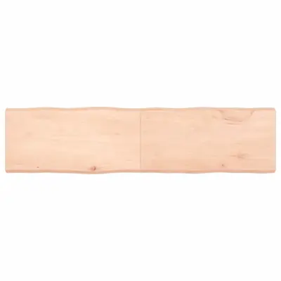 vidaXL Mizna plošča 160x40x(2-6) cm neobdelana hrastovina naraven rob