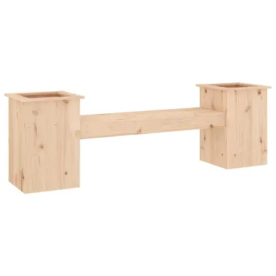 vidaXL Klop z visoko gredo 184,5x39,5x56,5 cm trdna borovina