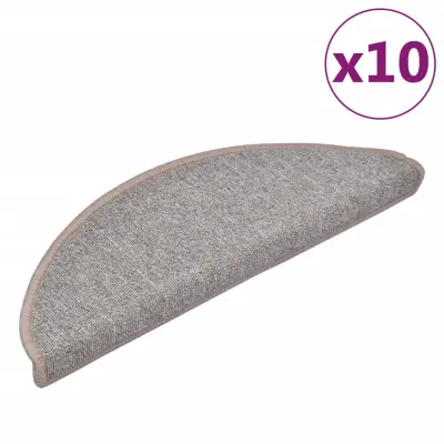 vidaXL Preproge za stopnice 10 kosov 65x24x4 cm svetlo rjave