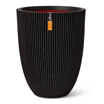 Capi Vaza elegant Groove 46x58 črna
