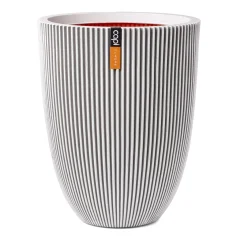 Capi Vaza elegant Groove 46x58 slonokoščena