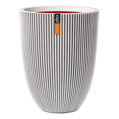 Capi Vaza elegant Groove 46x58 slonokoščena