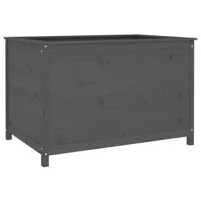 vidaXL Vrtna visoka greda siva 119,5x82,5x78 cm trdna borovina