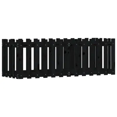 vidaXL Vrtna visoka greda z ograjico bela 150x50x50 cm trdna borovina
