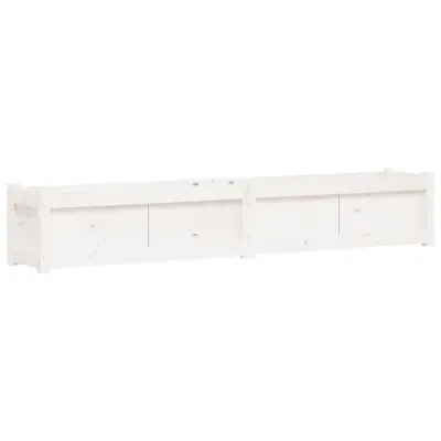 vidaXL Vrtno cvetlično korito belo 180x31x31 cm trdna borovina