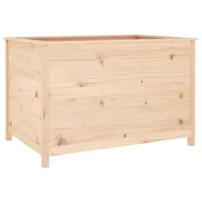 vidaXL Vrtna visoka greda 119,5x82,5x78 cm trdna borovina