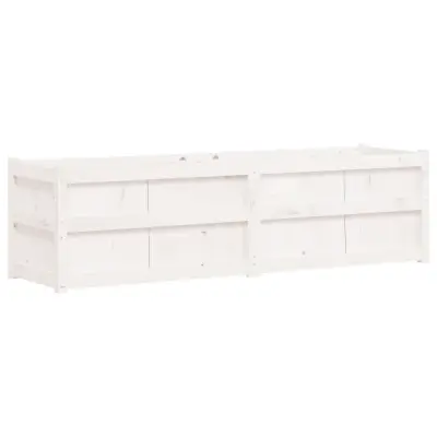 vidaXL Vrtno cvetlično korito belo 180x50x50 cm trdna borovina