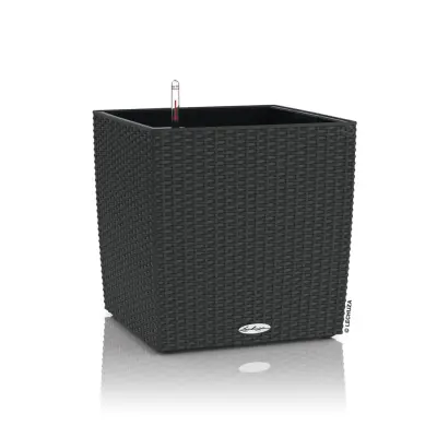 LECHUZA Cvetlično korito CUBE Cottage 30 ALL-IN-ONE granit