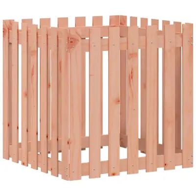vidaXL Vrtno korito z ograjico 70x70x70 cm trden les douglas