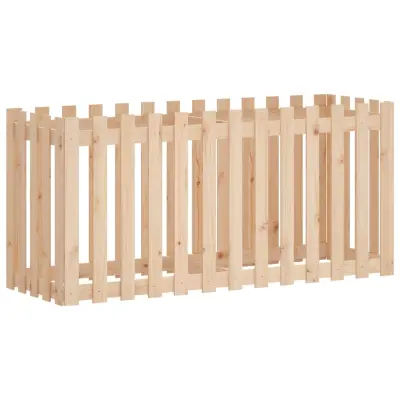 vidaXL Vrtna visoka greda z ograjico 150x50x70 cm trdna borovina