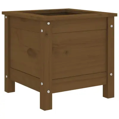 vidaXL Vrtno cvetlično korito medeno rjavo 40x40x39 cm trdna borovina