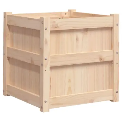 vidaXL Vrtno cvetlično korito 50x50x50 cm trdna borovina