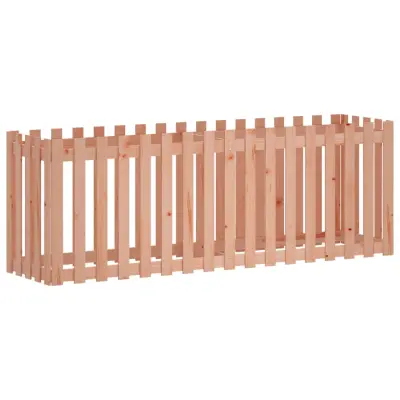 vidaXL Vrtna visoka greda z ograjico 200x50x70 cm trden les douglas