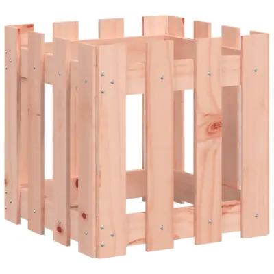 vidaXL Vrtno korito z ograjico 40x40x40 cm trden les douglas