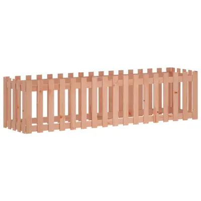 vidaXL Vrtna visoka greda z ograjico 200x50x50 cm trden les douglas