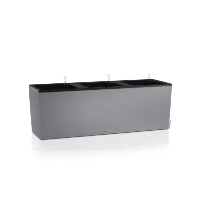 LECHUZA Cvetlično korito TRIO Stone 30 ALL-IN-ONE kamnito sive barve