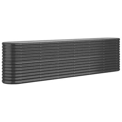vidaXL Visoka greda iz prašno premazanega jekla 260x40x68 cm antracit