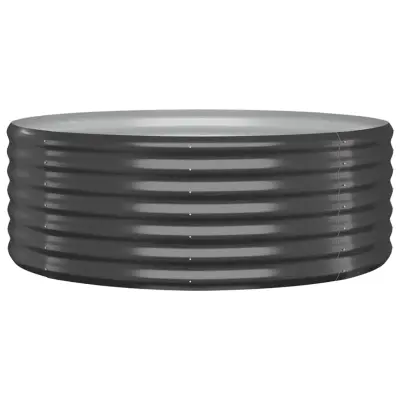 vidaXL Visoka greda iz prašno premazanega jekla 100x100x36 cm antracit