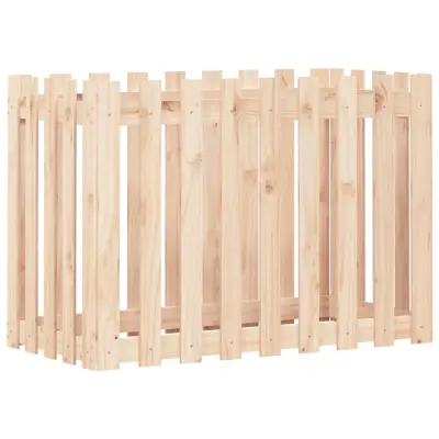 vidaXL Vrtna visoka greda z ograjico 100x50x70 cm trdna borovina