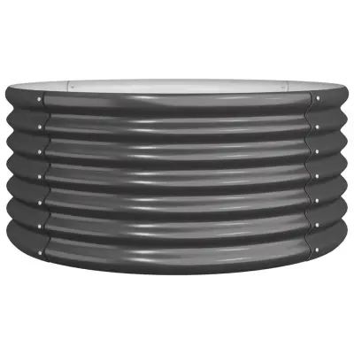 vidaXL Visoka greda iz prašno premazanega jekla 80x80x36 cm antracit