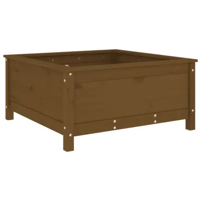 vidaXL Vrtno cvetlično korito medeno rjavo 82,5x82,5x39 cm borovina