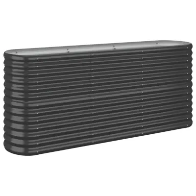 vidaXL Visoka greda iz prašno premazanega jekla 152x40x68 cm antracit