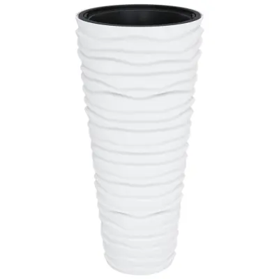 vidaXL Korito z odstranljivo notranjostjo belo 18/45 L PP reliefno