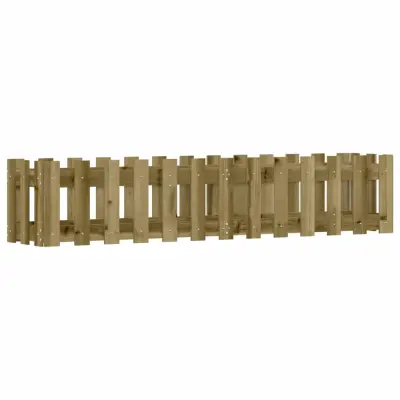 vidaXL Vrtna visoka greda z ograjico 150x30x30 cm impreg. borovina