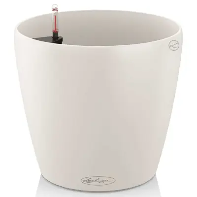 LECHUZA Cvetlično korito Classico Color 35 ALL-IN-ONE bele barve