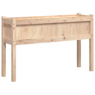 vidaXL Vrtno cvetlično korito z nogami 110x31x70 cm trdna borovina