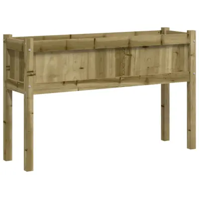 vidaXL Vrtno cvetlično korito z nogami 110x31x70 cm impreg. borovina