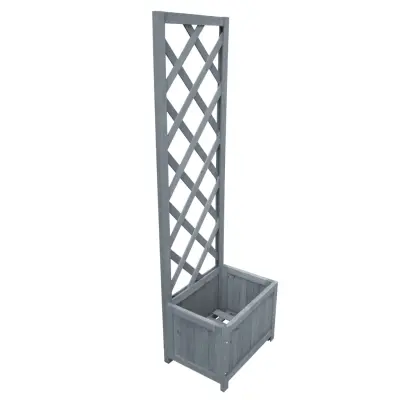 vidaXL Cvetlično korito z mrežo 40x30x135 cm trden les jelke