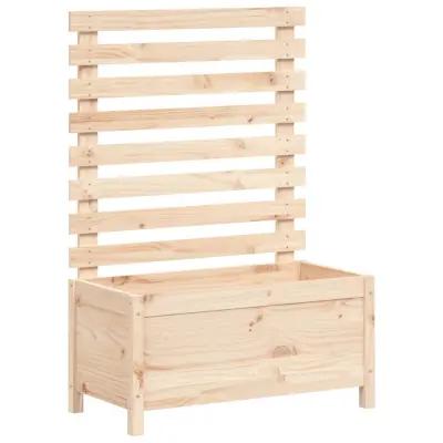 vidaXL Vrtno cvetlično korito s stojalom 79x39,5x114 cm trdna borovina