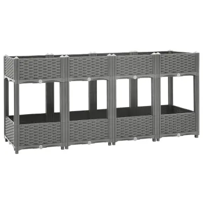 vidaXL Visoka greda 160x40x71 cm polipropilen