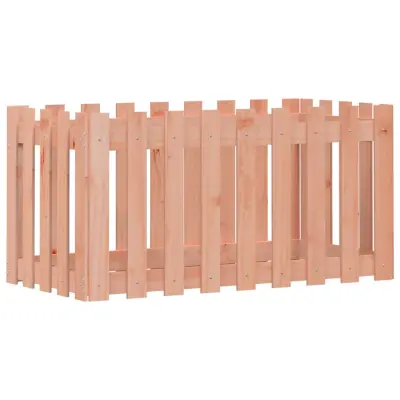 vidaXL Vrtna visoka greda z ograjico 100x50x50 cm trden les douglas
